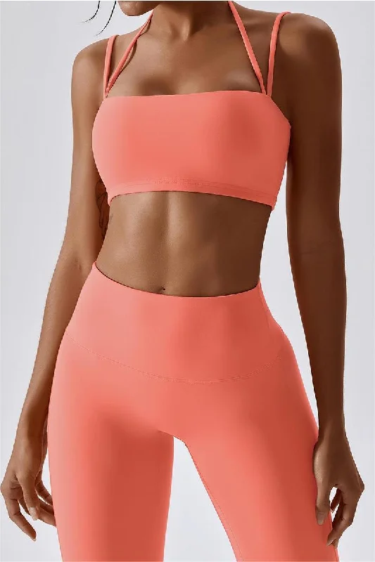 Yoga Bar with Probiotic Power -Multi-Straps Halter Sports Bra