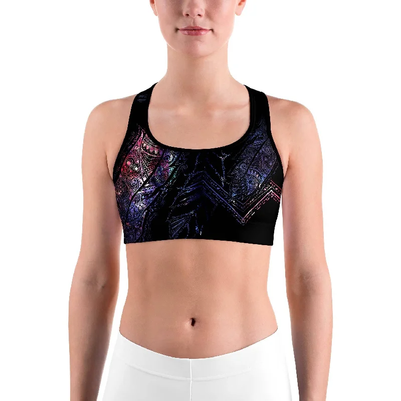 Yoga Bar for All-Natural Energy -Mystic Feather Sports Bra