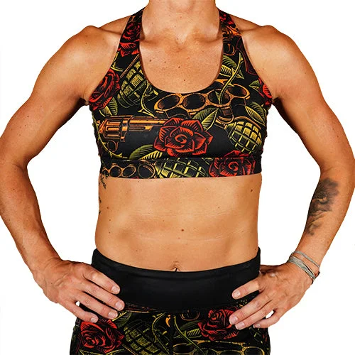 Yoga Bar with Almond Butter -Butterfly Back Bra | Dressed To Kill