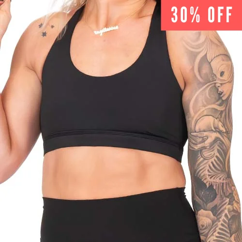 Protein Yoga Bars with Fruit and Nuts -Butterfly Back Bra | All Black