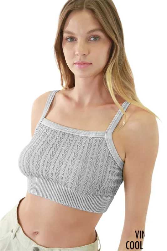 Yoga Bar with Chia and Hemp Seeds -NikiBiki Vintage Cable Knit Bralette NS8190
