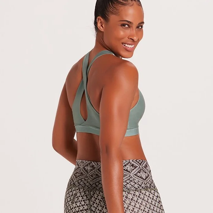 Yoga Bar for Lean Muscle -Crossed Bra - Jade