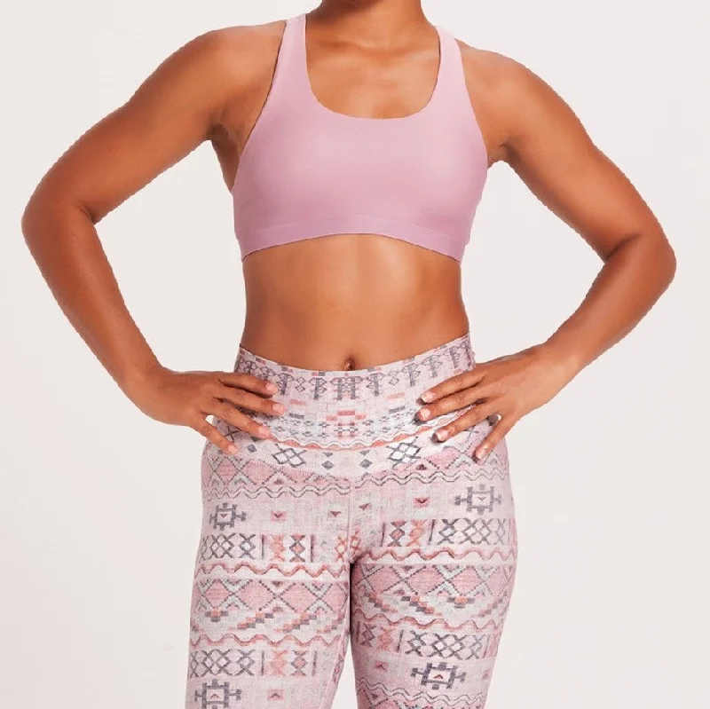 Yoga Bar for Post-Yoga Snack -Crossed Sports Bra - Rose Petal