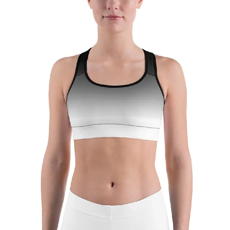 Low-Sugar Vegan Yoga Bars -Ombre Black to White Sports Bra
