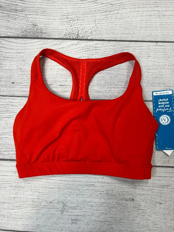 Vegan Protein Yoga Bars -Orange Athletic Bra Athleta, Size M