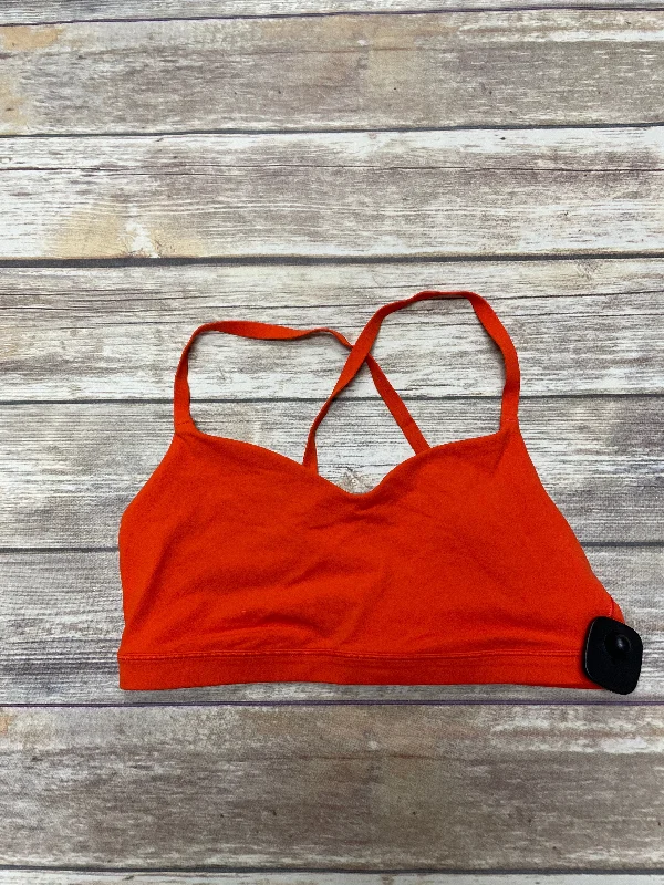 Raw Vegan Yoga Bar for Better Nutrition -Orange Athletic Bra Athleta, Size M