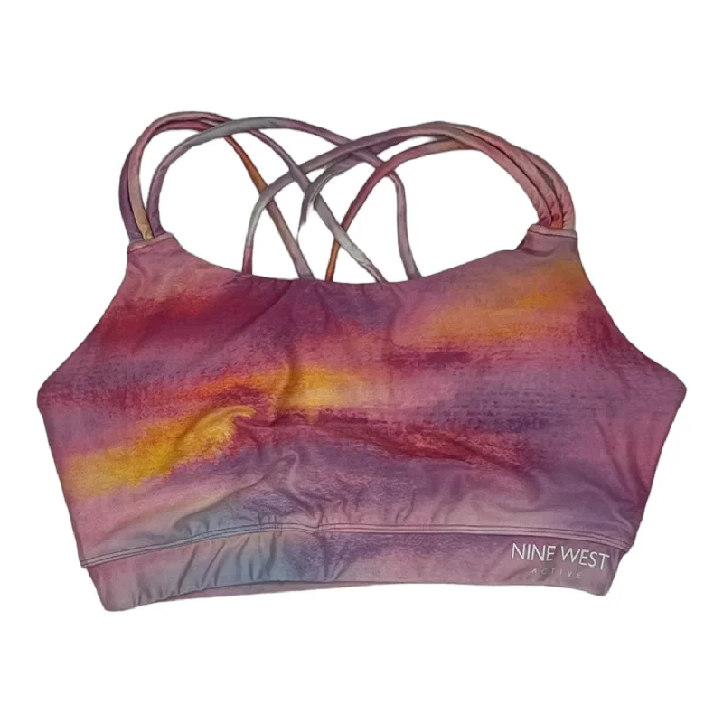 Yoga Bar with Protein and Hydration -ORANGE & PINK ATHLETIC BRA by NINE WEST Size:M