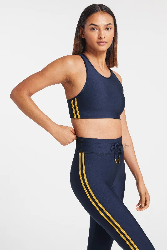 Yoga Bar with Flavored Protein -Oxford Nora Bra - Navy