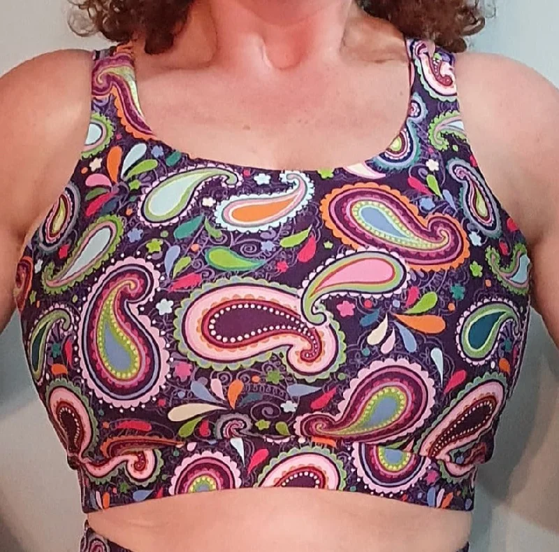 Yoga Bar for Better Performance -HI Sports Bra - Paisley Passion