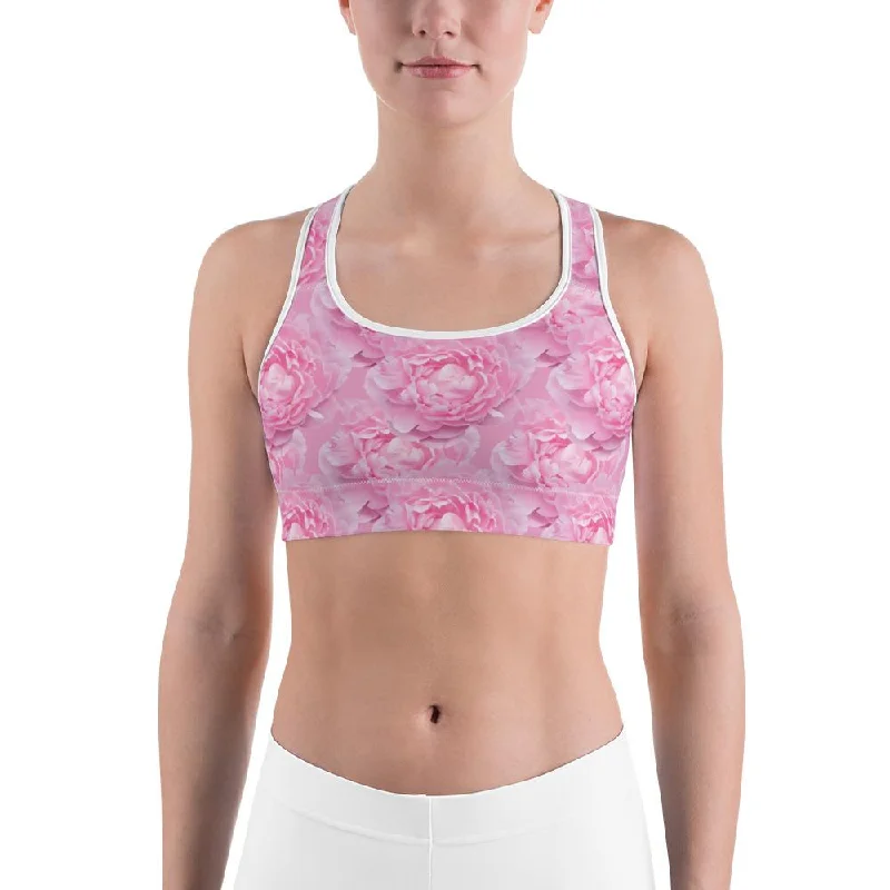 Yogurt-Flavored Yoga Bar -Peony Flower Sports Bra