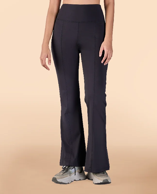 Raw Vegan Yoga Bar for Better Nutrition -Formal Flare Pants in Second SKN Black