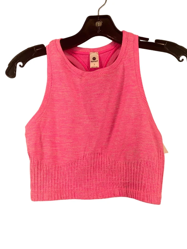Organic Vegan Protein Yoga Bars -Pink Athletic Bra 90 Degrees By Reflex, Size S