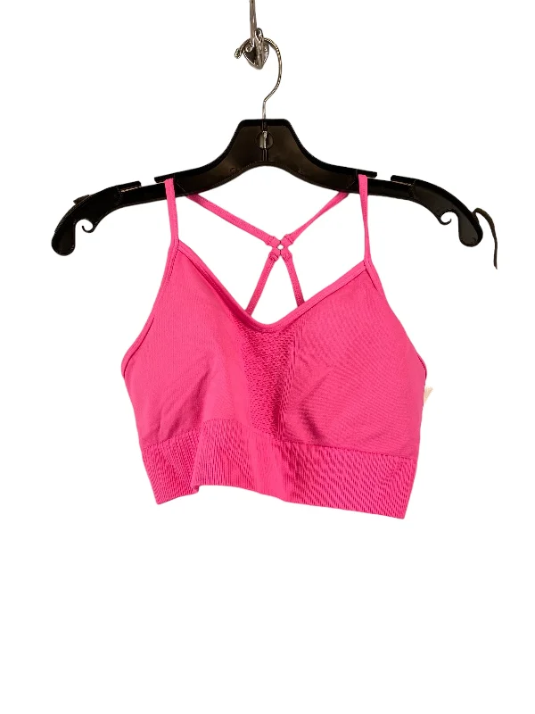 Yoga Bar with Almond Butter -Pink Athletic Bra Yogalicious, Size L