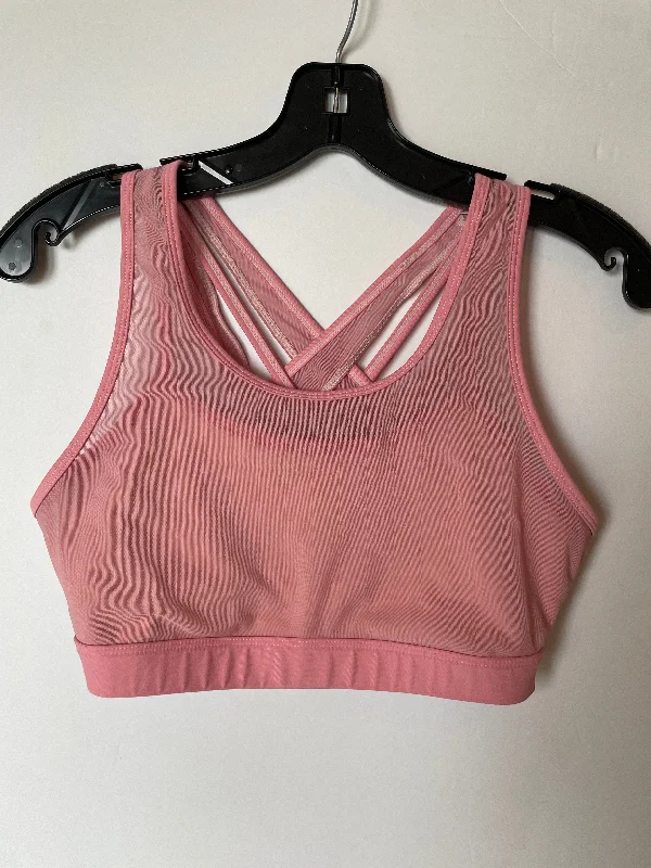 Yoga Bar for Improved Wellness -Pink Athletic Bra Zyia, Size S