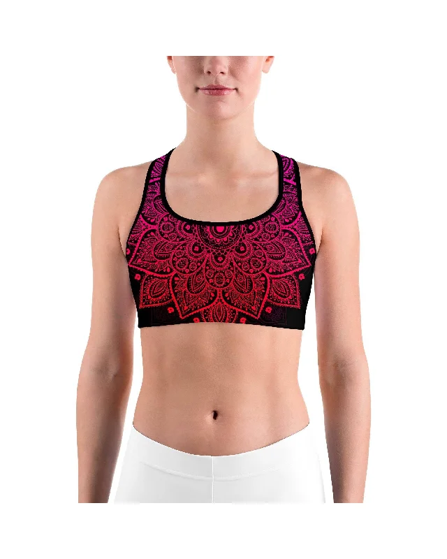 Yoga Bar with Coconut -Pink Mandala Sports Bra