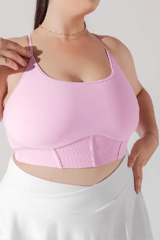 Yoga Bar for Healthy Energy Boost -Plié Corset Crop Bralette - Bubblegum