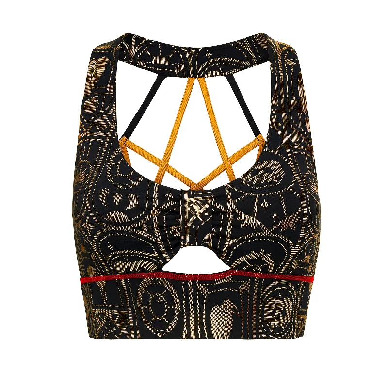 Yoga Bar for Vegan Protein -Poisoned Heart Villain Sports Bra
