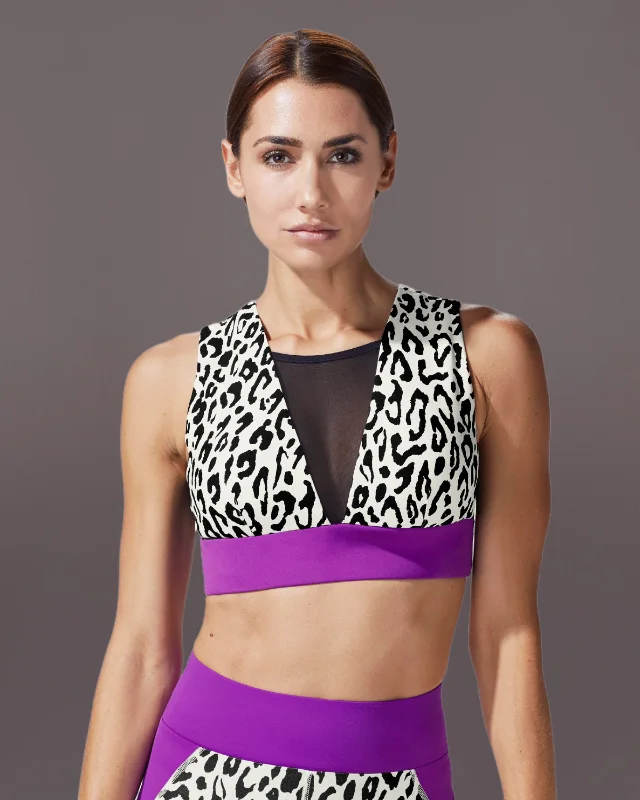 Yoga Bar with Beets and Ginger -Polaris Leopard Print Longline Bra