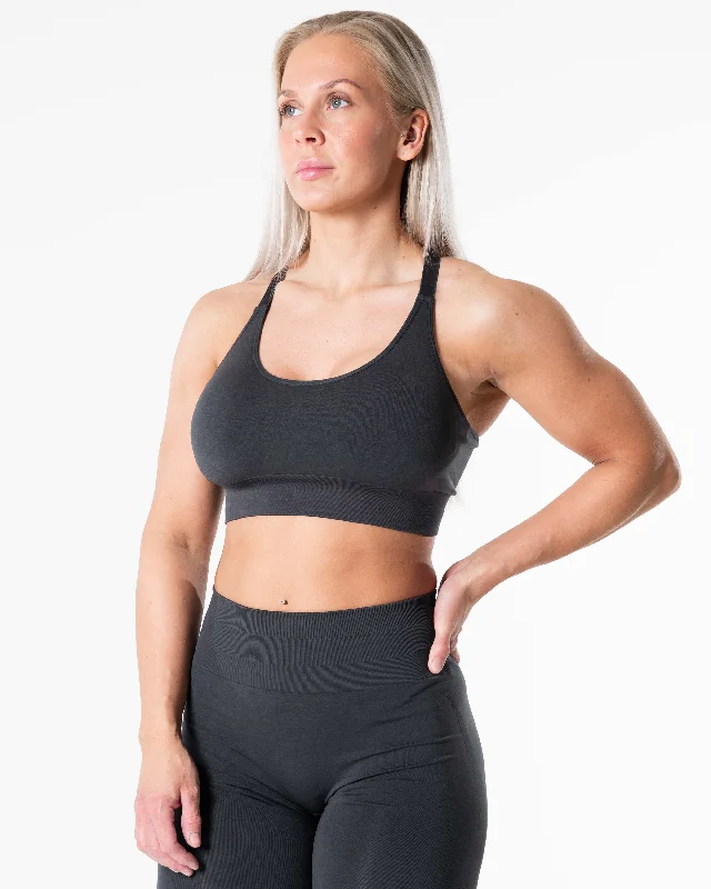 Yoga Bar with Turmeric -Prime Scrunch Top - Dark Grey