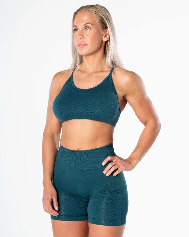 Plant-Based Protein Yoga Bars -Prime Seamless Top - Teal Green