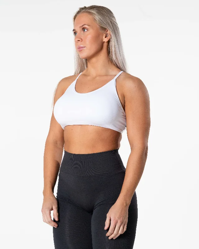 Protein-Packed Yoga Bars for Fitness -Prime Seamless Top - White