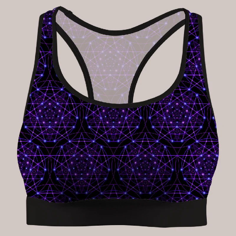 Yoga Bar for Active Women -Psychedelic Active Bra (UV/RGB, Eco-Friendly) | ENCHANT TRANCE Yoga Bar for Active Women -Psychedelic Active Bra (UV/RGB, Eco-Friendly) | ENCHANT TRANCE