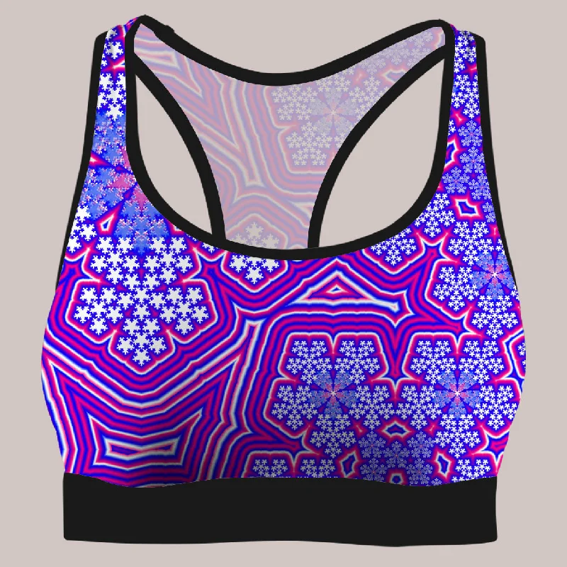 Non-GMO Yoga Bars -Psychedelic Active Bra (UV/RGB, Eco-Friendly) | FRACTAL NATION