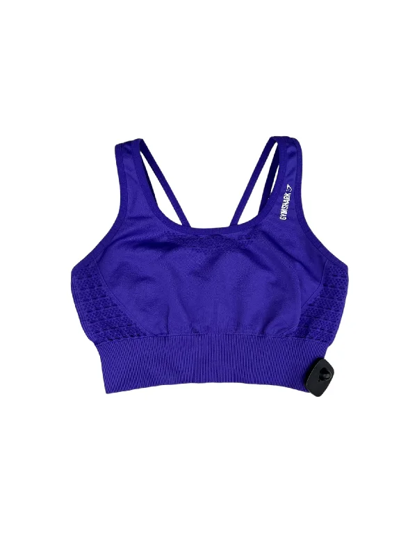 Yoga Bar with Quinoa -Purple Athletic Bra Gym Shark, Size M