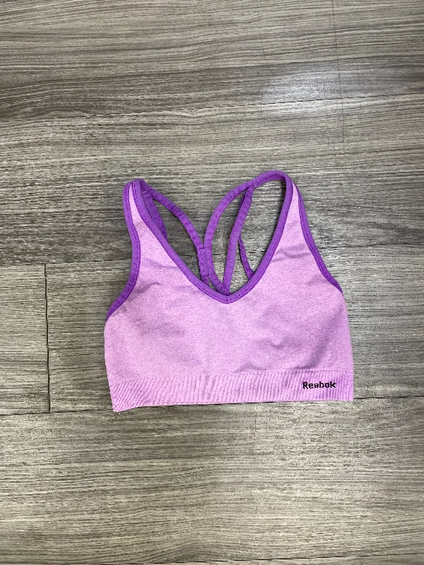 Yoga Bar Protein Snacks -Purple Athletic Bra Reebok, Size S