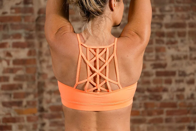 Raw Yoga Bars for Clean Snacking -Radiance Sports Bra - Tangerine