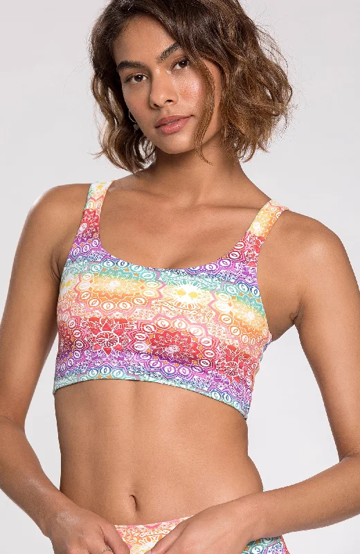 Natural Yoga Bar with No Additives -Mandalas RioSoft™ Bra Rainbow