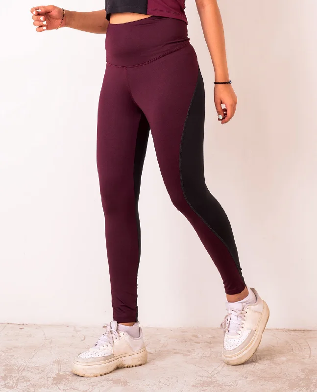 Yoga Bar with Coconut Flour -High Waisted Dual Coloured Leggings in Second SKN Fabric