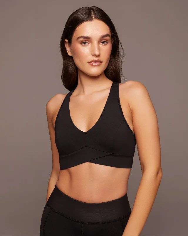 Yoga Bar for Hiking and Yoga -Ray V-Neck Longline Bra