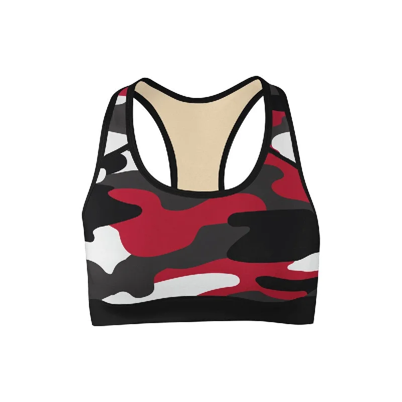 Yoga Bar with Peppermint -Red Camo Sports Bra