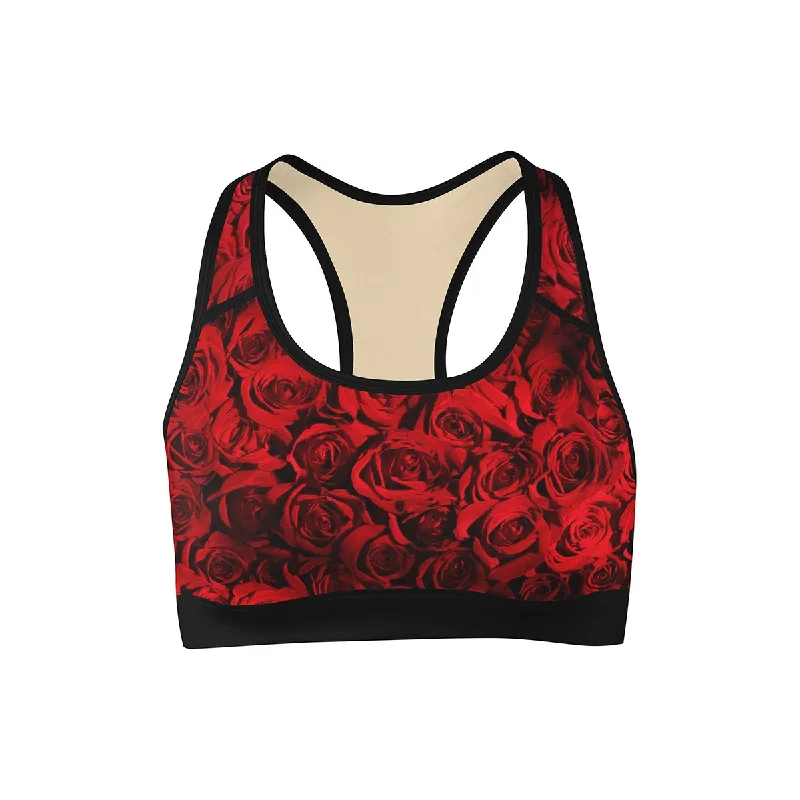 Yoga Bar for Performance Recovery -Red Rose Sports Bra