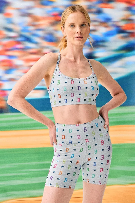 Yoga Bar with Probiotic Power -Red Sox TLC Y-Back Bralette in Rainbow Monogram