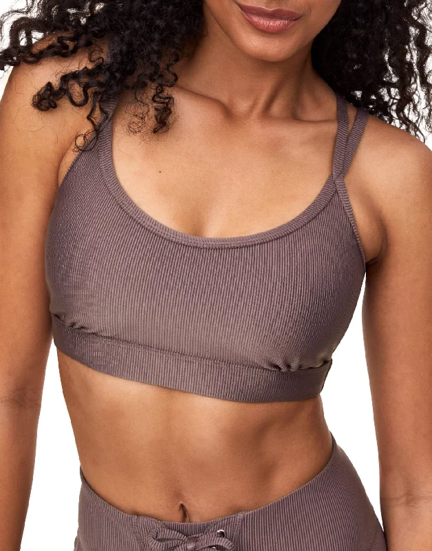 Yoga Bar with Vanilla Flavor -Remy Women's Ribbed Sports Bra