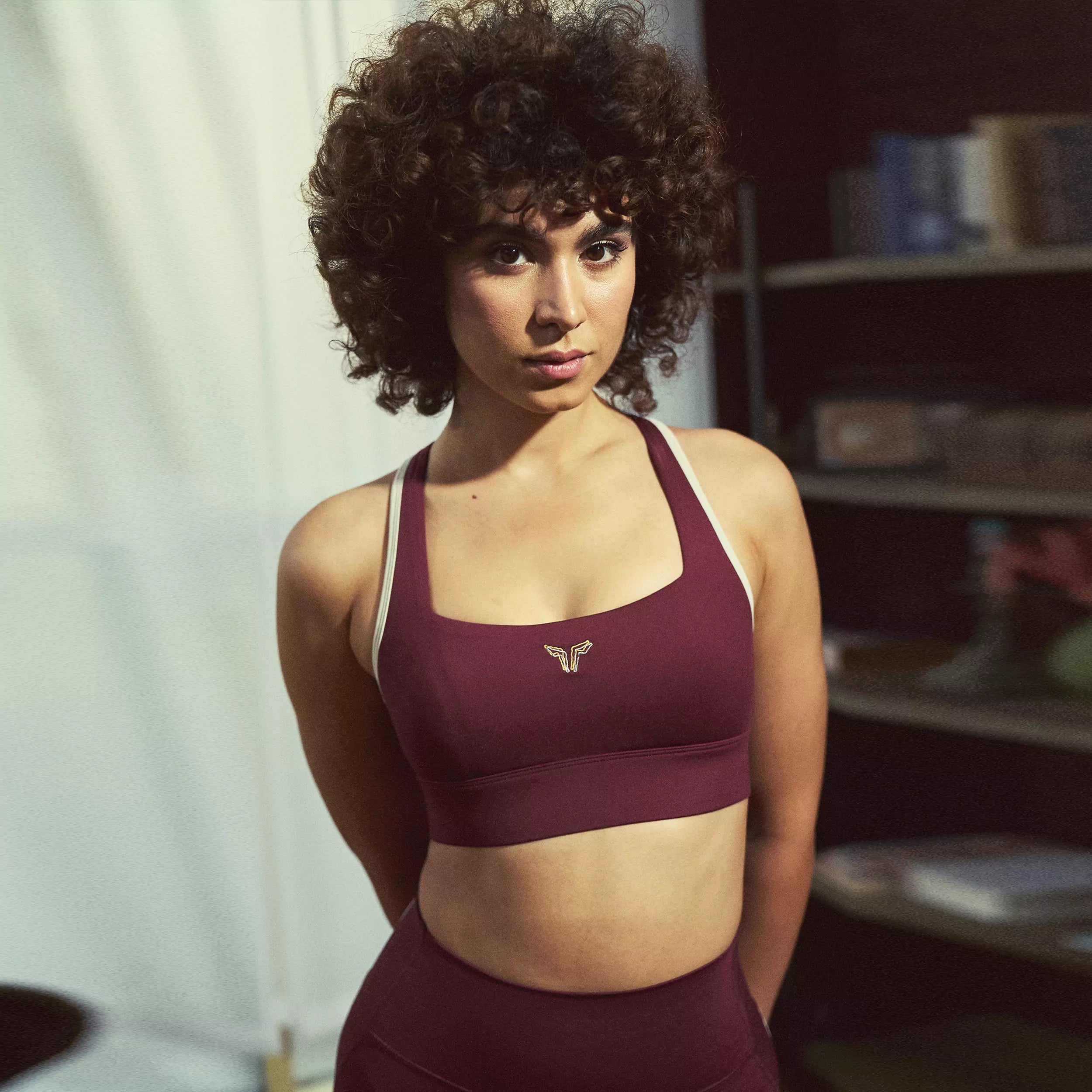 Yoga Bar with Coconut and Cacao -Retrograde Criss Cross Bra - Windsor Grape