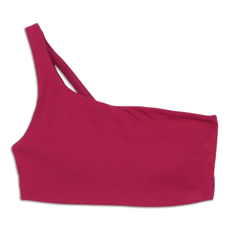 Yoga Bar with Hazelnuts -Ribbed Asymmetrical Yoga Bra - Resale