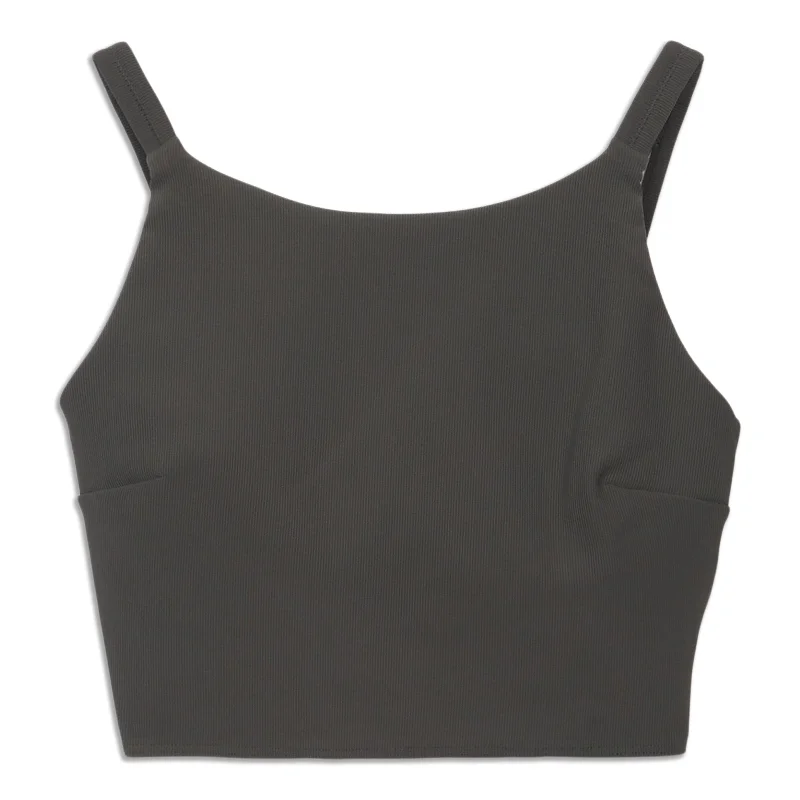 Yoga Bar with Peppermint -Ribbed Back-Twist Yoga Bra - Resale