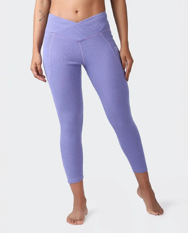 Organic Yoga Bars with High Fiber -Ribbed Criss Cross Leggings Very Peri