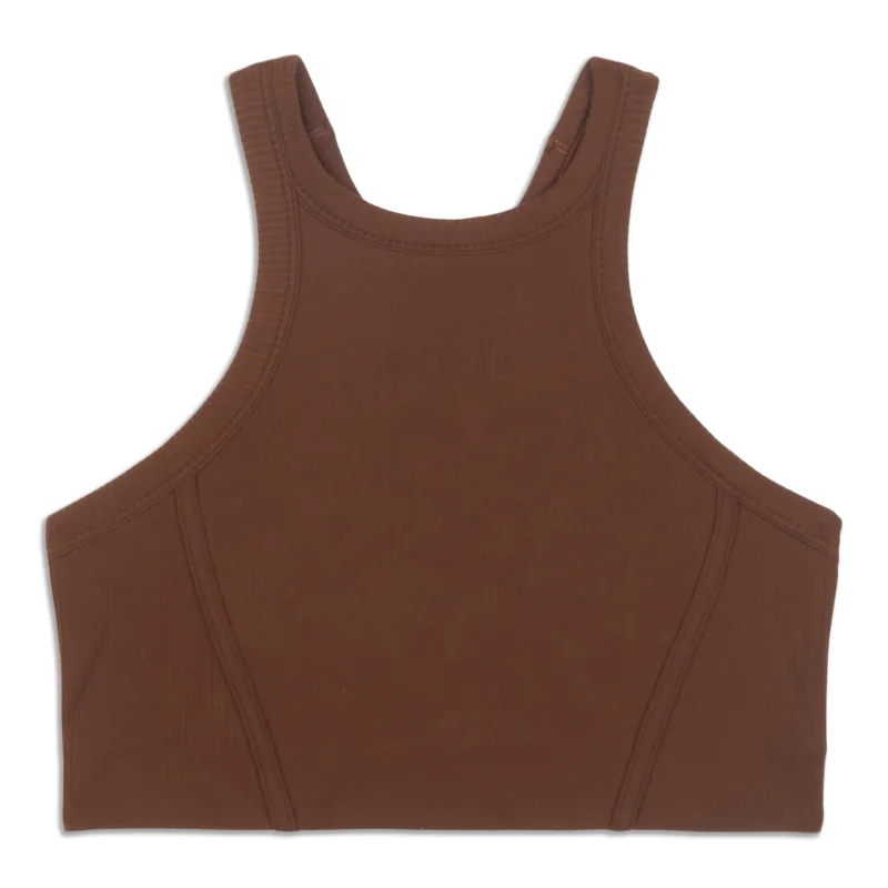 Yoga Bar with Avocado -Ribbed Nulu High-Neck Yoga Bra - Resale