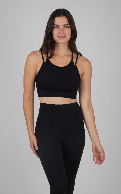 Yoga Bars for Busy Athletes -Ribbed Seamless Lively Double Layer Bra