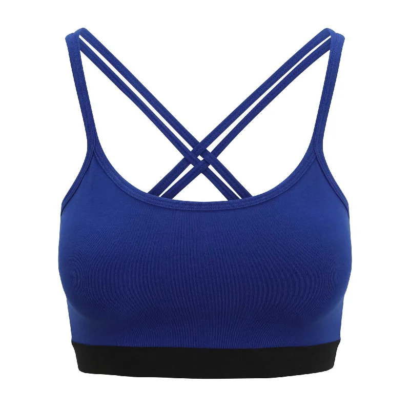 Yoga Bar with Chia and Hemp Seeds -Royal Bruise Yoga Bra Blue