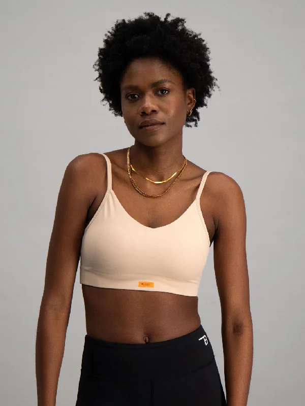 Yoga Bar with Peppermint -Savanna Sports Bra - Beige