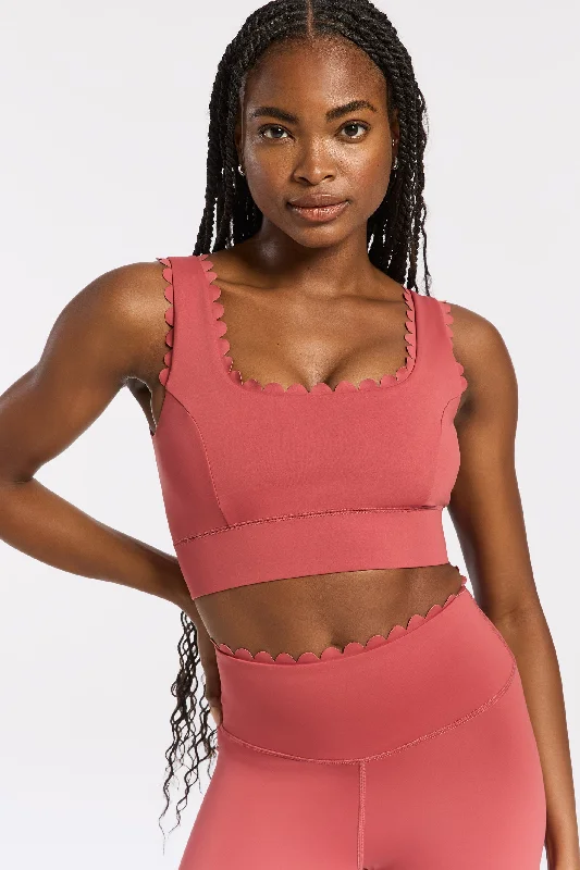 Yoga Bar with Beetroot for Detox -Scallop Bra - Mineral Red