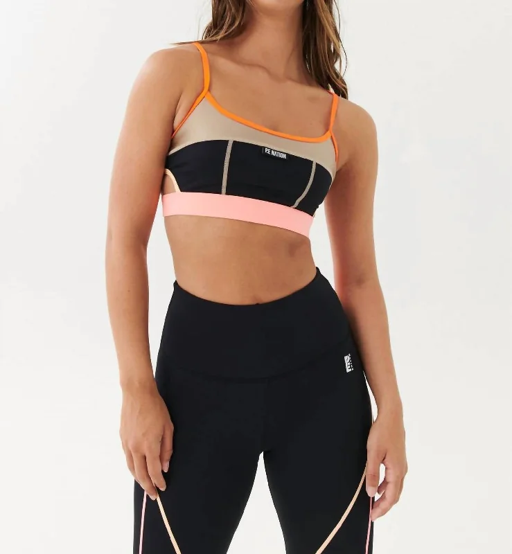 Energy Yoga Bar with Coconut Water -Scoreboard Sports Bra In Black