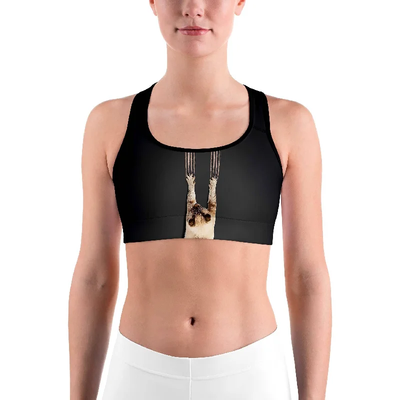 Yoga Bar with Fresh Fruit -Scratching Cat Sports bra