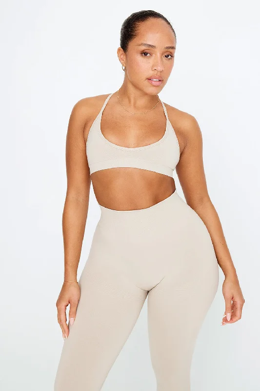 Healthy Yoga Bars with Nuts and Seeds -SCULPT SEAMLESS MINI SPORTS BRA - CHAI MARL