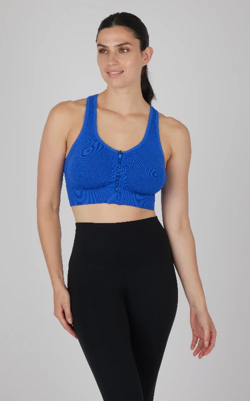 Yoga Bar with Maca for Increased Energy -Seamless Katie Front Zip Bra Top